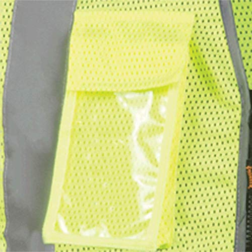 Жилетка за безопасност на Pioneer за мъже – Неон Светоотражающая окото Hi Vis, 9 джобове, Цип - Строителство, Пътно движение, Охрана – Оранжево, Жълто / зелено, V1024860U-3XL