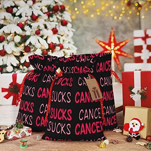 Завязки За коледен подарък Пакети Рак-Гадно-на Информираността на гърдите Е Опаковъчни Торбички За Коледни подаръци, Опаковки, Торбички За Торбички Среден размер