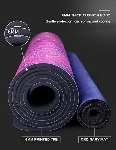 YFQHDD килимче за йога от велур и TPE Материал Нескользящий Сгъване на Печатни Мат 6 мм Дебели По Удлиняющий Новини