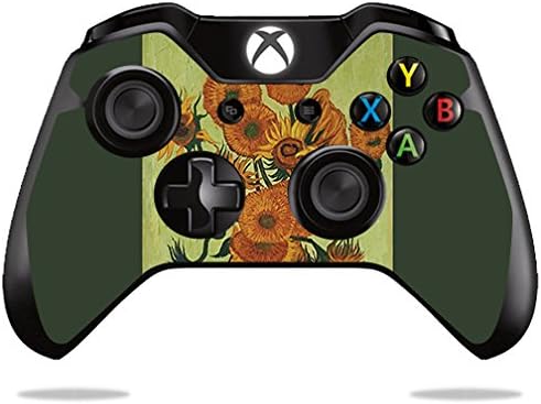 Корица MightySkins, съвместима с контролер на Microsoft Xbox One или One S - Слънчогледи на Ван Гог | Защитно, здрава и уникална vinyl филм | Лесно се нанася и е оттеглено | Произведено в САЩ