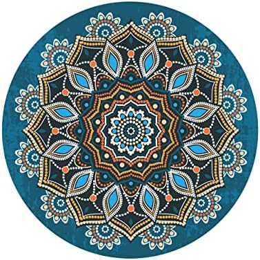 Кръгла подложка за йога Keolorn за пилатес и медитация, луксозен замшевый голям килимче за йога, нескользящая основа от естествен каучук, е перфектна за медитация, стречинг, йога, защита на околната среда, фитнес, у