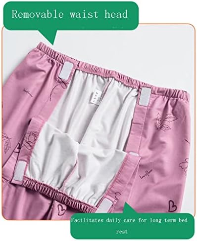 Комплект дрехи за грижа за незадържане на урината за възрастни, Облекла за прикованных към леглото, Пижами за грижа за незадържане на Урината, Напълно Отворен дизайн за жени (Цвят: Style2set, Размер: X-Large)
