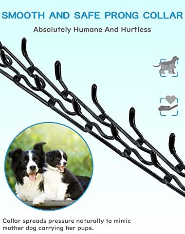 Нашийник за кучета Supet, Регулируема тренировъчен нашийник с катарама за малки кучета със среден размер (в комплект с един допълнителен звено) (XL (шия: 20 -23 Тегло: около 90 кг), черен)