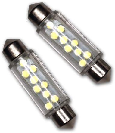 Tuningpros Led лампи LEDX2-42M-W9 с венец 42 мм, 9 светодиоди в бял цвят, комплект от 4 теми