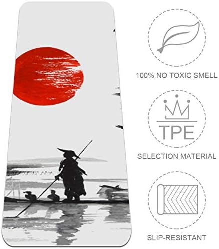 Siebzeh Японски традиционен килимче за йога с сюжети от Премиум-клас, в екологично Чист Гумена подложка за здраве и фитнес, Нескользящий мат за всички видове упражнения, йога и пилатес (72 x 24x 6 мм)