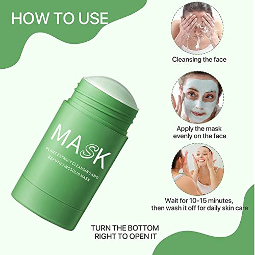 2 БР. Почистваща Глинена Маска от зелен Чай/Патладжан, За овлажняване на лицето, Контрол на Омазняване, Дълбоко Почистване на Порите, Подобрява състоянието на кожата за всички типове кожа