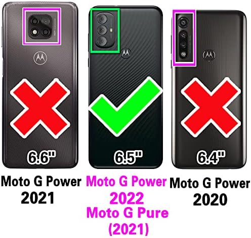 Asuwish Калъф за мобилен телефон Motorola Moto G Power 2022/MotoG Play 2023/G Pure 2021 Чанта-портфейл със защитно фолио, изработени от закалено Стъкло и мек държач за карти Cell XT2165DL XT2163DL XT2165-5 XT2271-5
