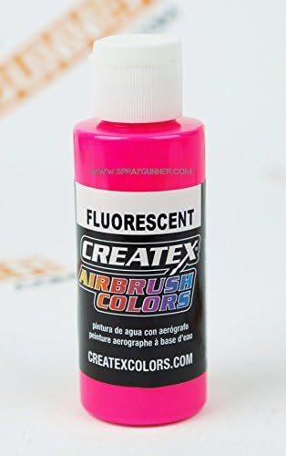 Аерограф Createx Colors 5407 Флуоресцентно Ярко-розов 2 унция. Боя. с помощта на пулверизатор