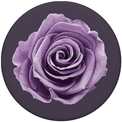 Роза, виолетов оттенък на сивия фон PopSockets с възможност за смяна на PopGrip