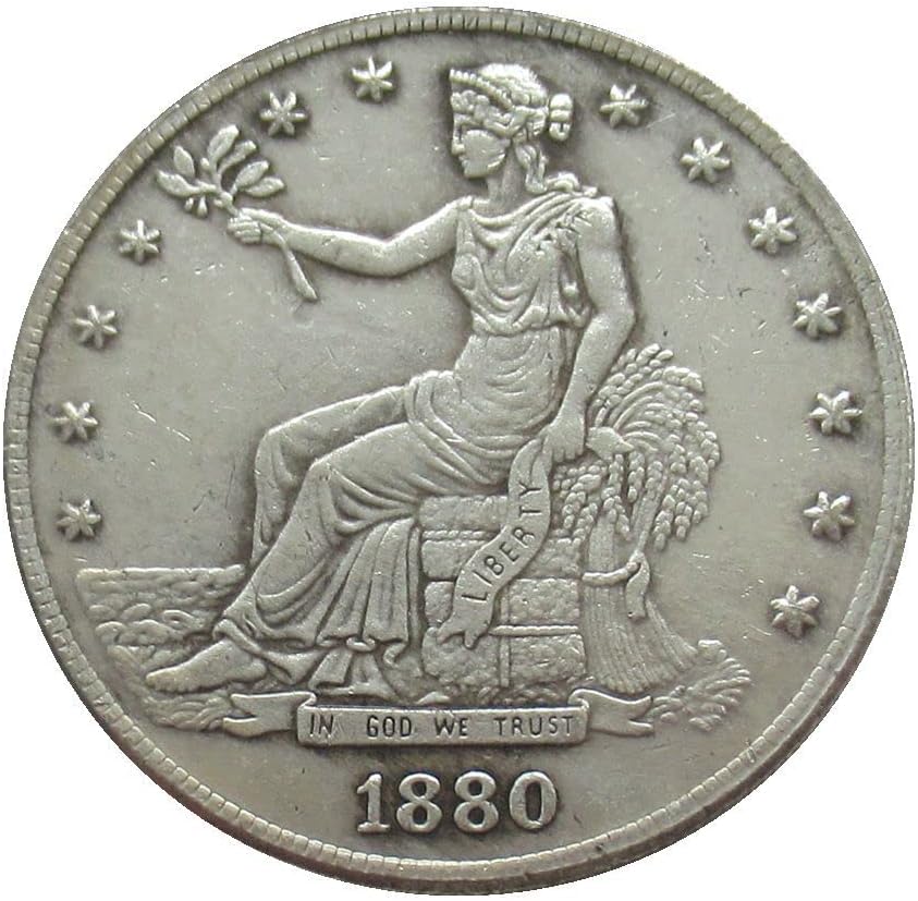 Възпоменателна монета-Копие със сребърно покритие Take Flower 1880 за 1 usd 1880