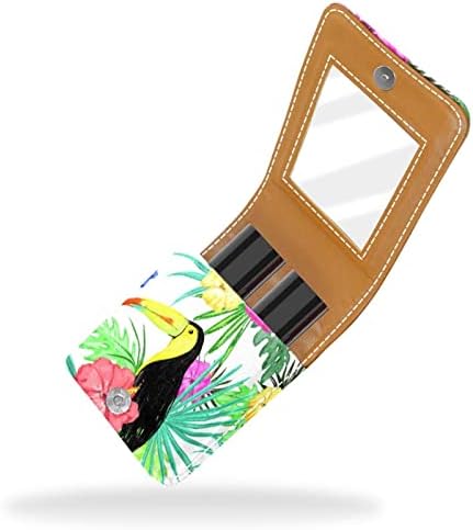 Мини-Калъф за Червило с Огледало за Чантата си, Органайзер за Лаптоп на Седалките Toucan Leaves