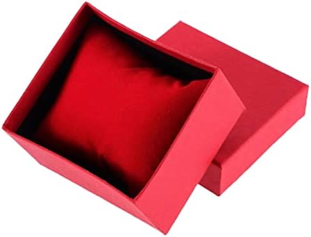 Подарък Кутия Walbest Лесна За Съхранение Компактен Картонен Ковчег Квадратна Форма за Бижута в Свети Валентин Син Цвят