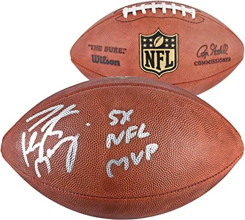 Пейтън Манинг Denver Broncos - за Най-добър играч в NFL 2013 г. с автограф Duke Pro Football с надпис 5X NFL MVP - Футболни топки с автографи