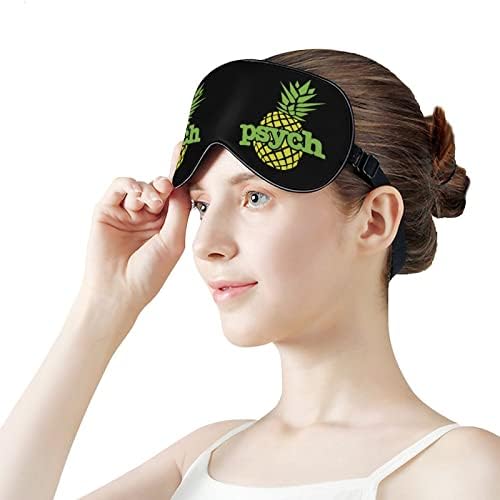 Psych Pineapple Sleep Mask е Лесна Маска, със Завързани Очи, джоб за Маска за Очи с Регулируема Каишка за Мъже И Жени