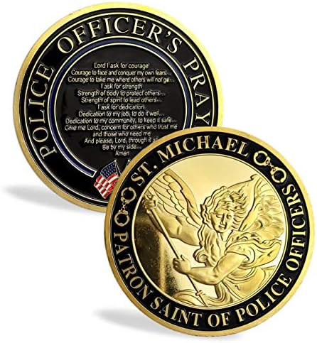Свети Михаил Покровител на Правоохранителните Органи Военен Предизвикателство Монета Молитва Монета полицай