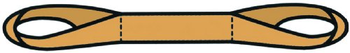 Прашка от ултра силна найлон Stren-Flex EET1-902CW-6 Type 4, напълно увити петлевой стропой, 1 слой, товароподемност вертикално 3200 килограма, дължина 6 ' x широчина 2, жълто