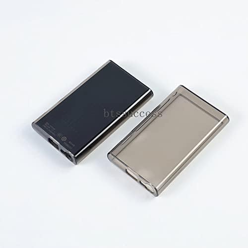 Мек Прозрачен Защитен калъф-панел за Sony Walkman серия NW-A306 NW-A307 NW-A300 с пылезащитной запушалка (прозрачен черен)