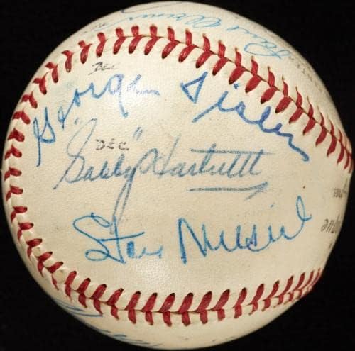 Страхотен Бейзбол Зала на славата на 1950-те Години, с Множество Автографи на Роджърс Hornsby Пол Уэйнера PSA - Бейзболни топки с автографи